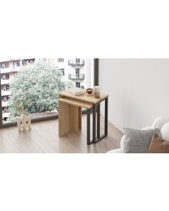 HANAH HOME Set klub stolova On7-S, antacit/krem