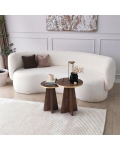 HANAH HOME Set stolova Mushroom 2 Gold Walnut - 195105