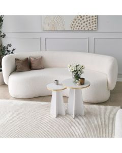 HANAH HOME Set stolova Mushroom 2 Gold White - 195106