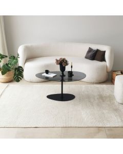 HANAH HOME Klub sto Porto, tamno siva/crna