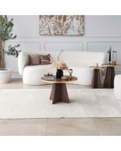 HANAH HOME Sto za dnevnu sobu Mushroom Gold Walnut v2 - 195149