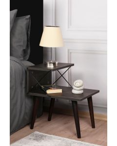 HANAH HOME Noćna polica Cross, tamno braon