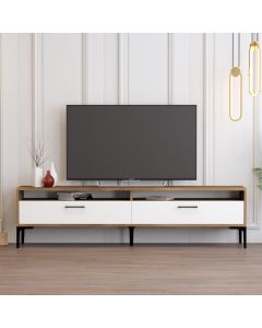 HANAH HOME TV polica Istanbul 2 WalnutWhite - 195266