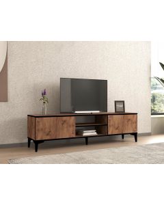 HANAH HOME TV polica Begi Atlantic Pine, crna - 195281