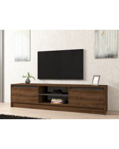HANAH HOME TV polica Olca Walnut Anthracite - 195285