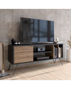 HANAH HOME TV polica Mistico Walnut, crna - 195290