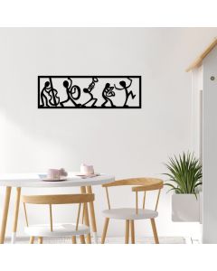 WALLXPERT Zidna dekoracija Musicians Black - 196050