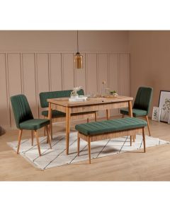 HANAH HOME Trpezarijski set Vina Atlantic Green