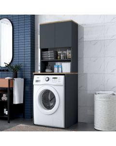 HANAH HOME Kupatilski ormar za veš mašinu KD101 - 2674, crna/braon