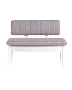 HANAH HOME Klupa Vina Bank, siva/bela