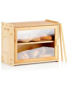 VILDE Kutija za hleb na 2 nivoa i hvataljkom 40x20x31cm, bambus - KUH000042A00000
