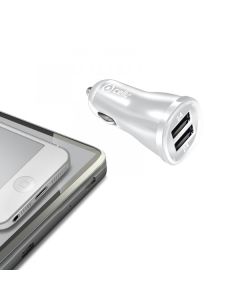 CELLY Auto punjač sa 2 USB ulaza, bela - CCUSB22W