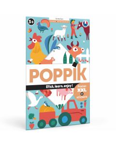 POPPIK Edukativni poster s nalepnicama Otkrića: Farma - DIS027