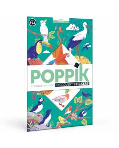 POPPIK Edukativni poster s nalepnicama Otkrića: Ptice - DIS017