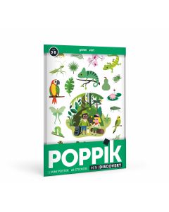 POPPIK Edukativni poster s nalepnicama Mini otkrića: Zelena boja - MIN009