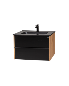 CERAMICA LUX Una donji deo 75 plazma konzolna, matt black lavabo CL-D75MB - 300260