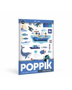 POPPIK Edukativni poster s nalepnicama Mini otkrića: Plava boja - MIN008