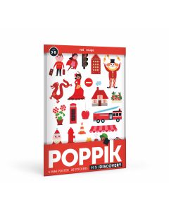 POPPIK Edukativni poster s nalepnicama Mini otkrića: Crvena boja - MIN006