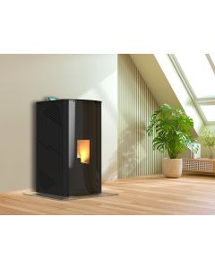 MARELI Kamin na pelet ONYX FULL GLASS 18 (2kW + 16kW) crna