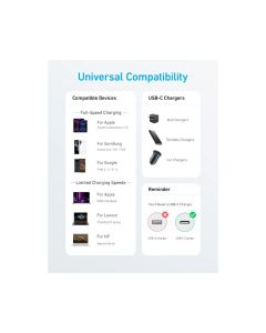 ANKER 322 USB tip-C na USB tip-C kabl M/M 1.8m, 60W, pleteni, crni