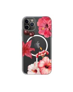 Maska za iPhone 11 Pro 5.8 Hibiscus Print Magsafe - 8021026