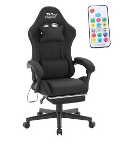 ePlayGame Gejmerska stolica HC-4095 FABRIC RGB LED crna