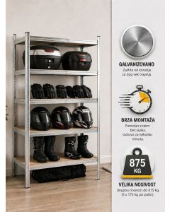 eHomeStorage Garažna metalna polica 180x90x30cm