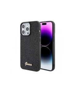 Maska za iPhone 15 Pro Max 6.7 (GUHCP15XPMSDGSK) Guess Hc PU Disco Script Metal - 200861-1