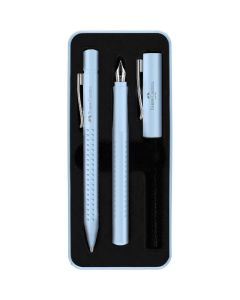 FABER CASTELL Set grip 2010 hemijska olovka+nalivpero M sky blue 201524 - 201524