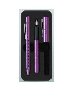 FABER CASTELL Set grip hemijska olovka+nalivpero M glam violet 201534 - 201534