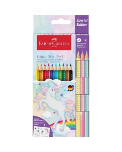 FABER CASTELL Drvene bojice1/10 grip unicorn + 3 sparkle pastel 201542 - 7475-1