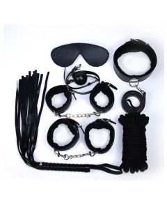 Set crnih kožnih BDSM igračaka C80689-1
