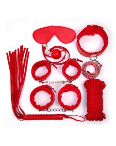 Set crvenih kožnih BDSM igračaka C80689-2