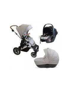 PUERRI Kolica za bebe Trio Sistem Diamond Grey & Silver frame - 201955
