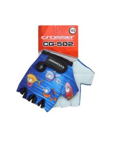 TOURDEFRANCE Rukavice dečije CROSSER CG FISH-KIDS SHORT FINGER blue 4XS - 2812
