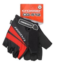 CROSSER Rukavice CG-512 SHORT FINGER black/ red M - 2811