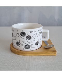 DEKOR DOM Šolja CYLINDER FLOWERS C7 - N02 - 022626