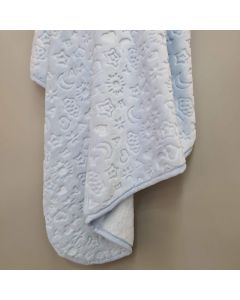 DEKOR DOM Ćebe CB EMBOSS BABY BLANKET - MAVI