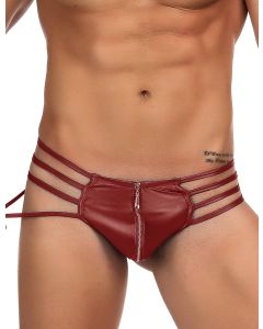 Muške kožne tange rajsferšlusom MP068-3-XL - EUR vel. 44