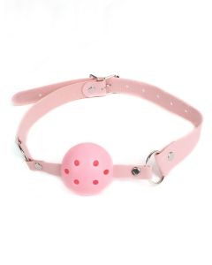 Pink kugla za usta sa rupicama C81727-3