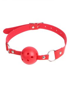 Crvena kugla za usta sa rupicama C81727-2