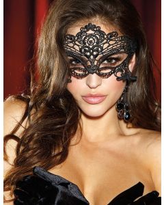 Seksi crna čipkana maska za oči C80569
