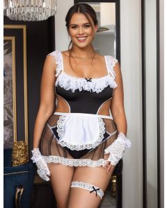 Seksi kostim sobarice  za krupnije dame R81194P