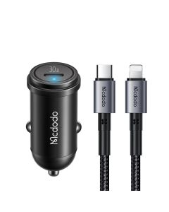 MCDODO Auto Punjač CC-7492, 30W USB-C + Kabl 36W TIP-C NA LIGHTNING, 1,2m