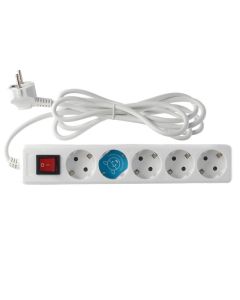GSC Produžni Kabl 5 utičnica, prekidač, 5m, bela - 38863-1-1