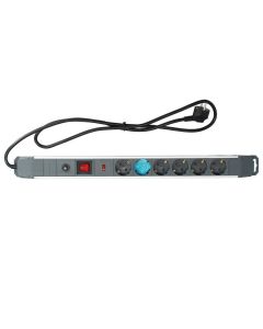 GSC Produžni Kabl sa 6 utičnica, prekidač, zaštita, 1.5m, siva - 38868