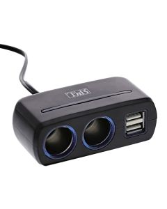TNB Auto Punjač ACGP035221, produžni, 2xUSB-A 30W+ 2x12V, crna