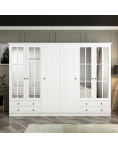 HANAH HOME Ormar sa ogledalom Kale Mebran 4020, bela