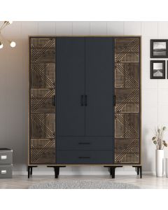 HANAH HOME Ormar Kumsal PTP, braon/antracit