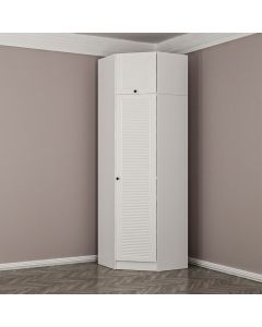 HANAH HOME Ugaoni ormar Kale, bela